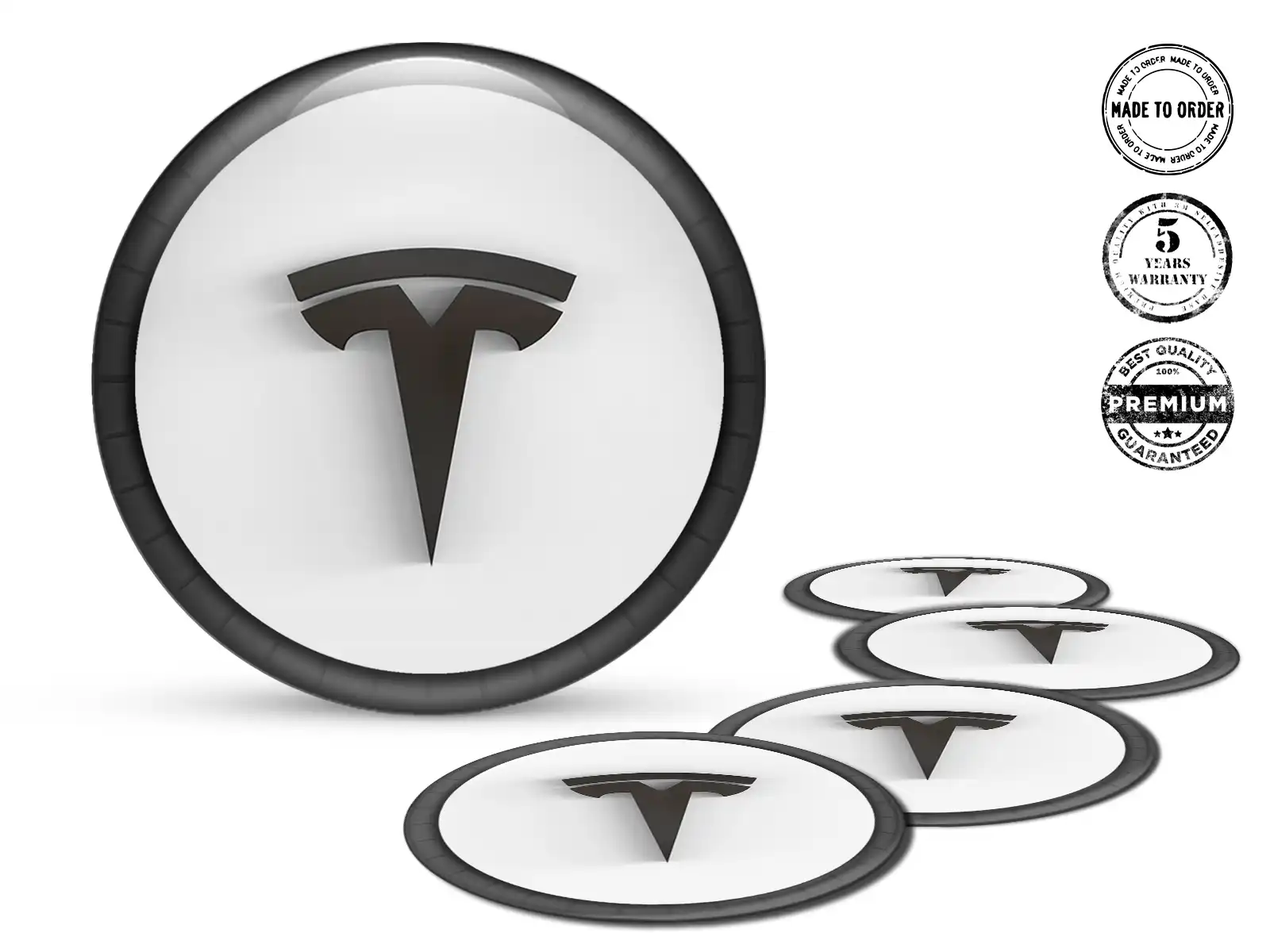 Tesla Felgendekor Stil Premium-Dome-Ausgabe
